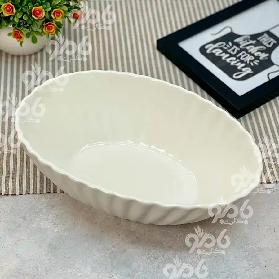 کاسه بیضی تارت چینی موج