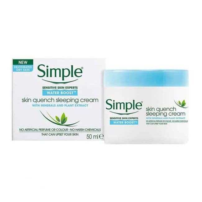 کرم آبرسان شب سیمپلSIMPLE مدل واتر بوست کاسه ای حجم 50 میلی لیتر