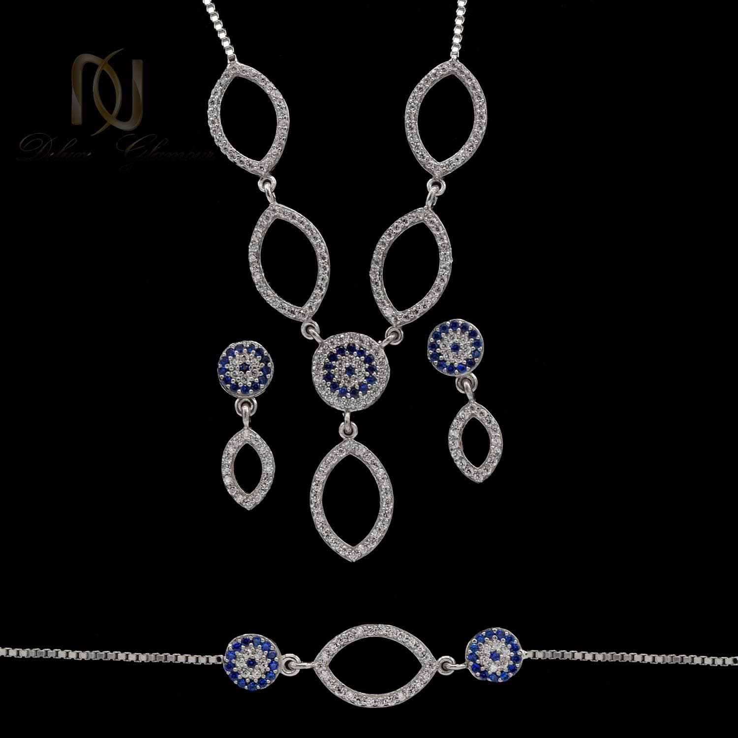 سرویس نقره دخترانه عیار 925 اصل ns-n517 — تصویر ۳