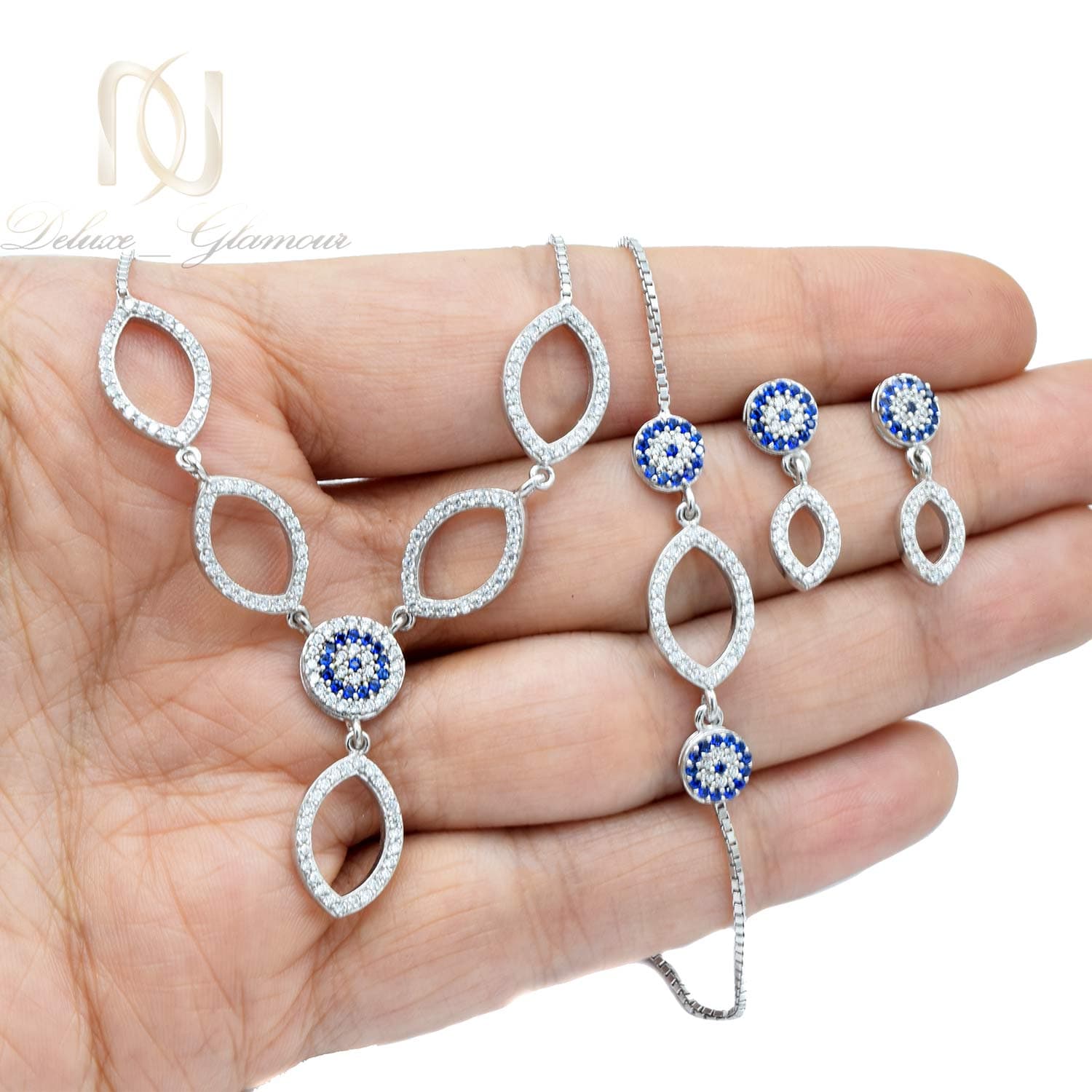 سرویس نقره دخترانه عیار 925 اصل ns-n517 — تصویر ۲