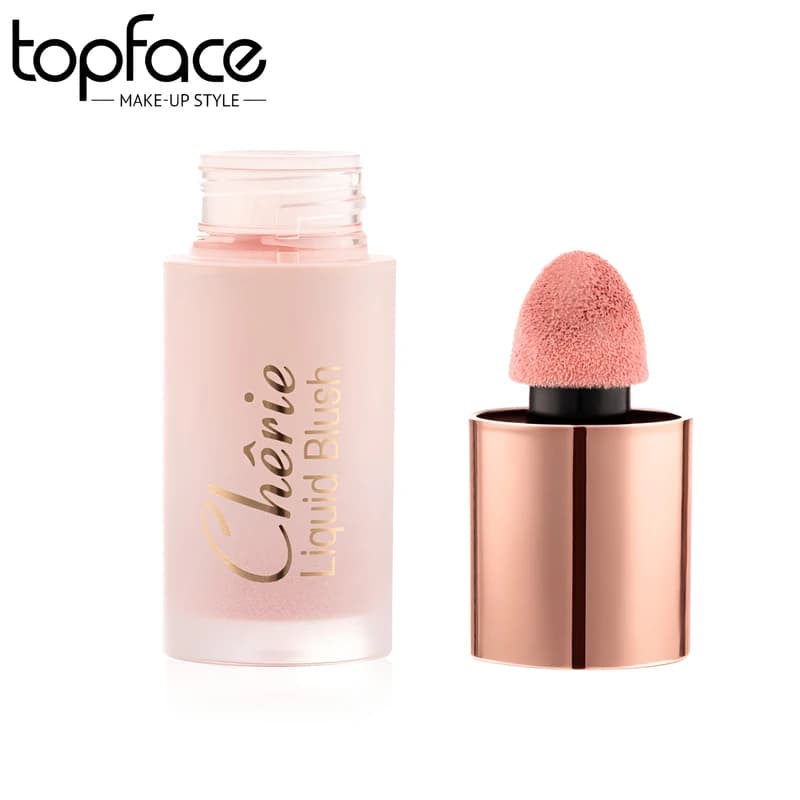 رژگونه مایع تاپ فیس مدل CHERIE LIQUID BLUSH شماره 001 — تصویر ۳