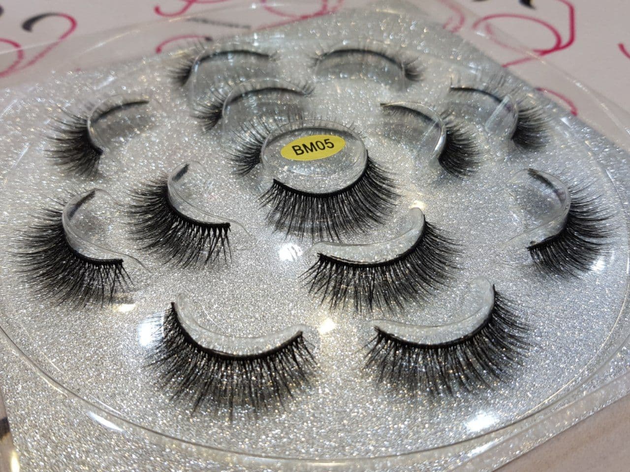 مژه چشم نوپو NOPO مدل پنج بعدی 5D با موی طبیعی انسان مجموعه 7 جفتی — تصویر ۳