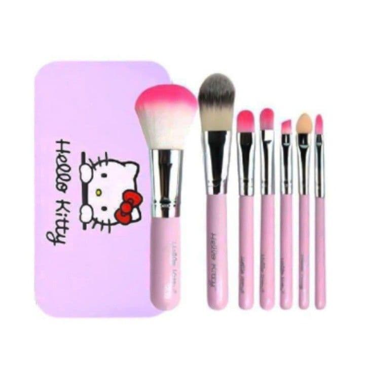 ست براش کیتی KITTY مدل جعبه فلزی مجموعه 7 عددی