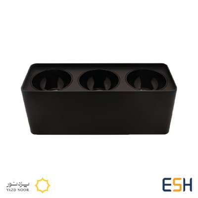 چراغ سیلندری روکار مربع سه قلو 10*3 وات رفلکتوردار یزد نور