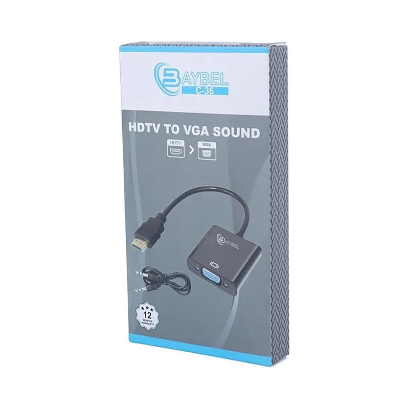 مبدل HDMI به VGA بایبل مدل C-36 + کابل صدا — تصویر ۴