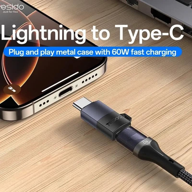 مبدل USB Type-C به Lightning یسیدو مدل GS28 — تصویر ۳