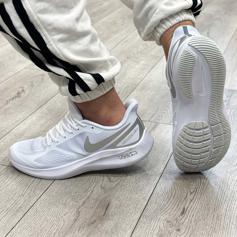 کتونی مردانه زنانه مدل نایک ایر زوم گاید nike air zoom guide رانینگ رنگ سفید کد 26200 — تصویر ۳