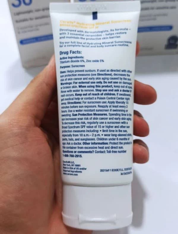 کرم ضد آفتاب مینرال سراوی SPF +30 Cerave — تصویر ۴