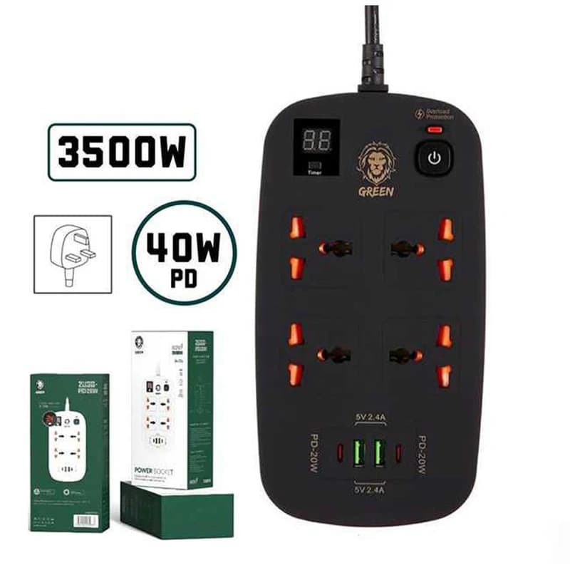 چندراهی برق گرین لاین مدل POWER SOCKET 3M — تصویر ۲