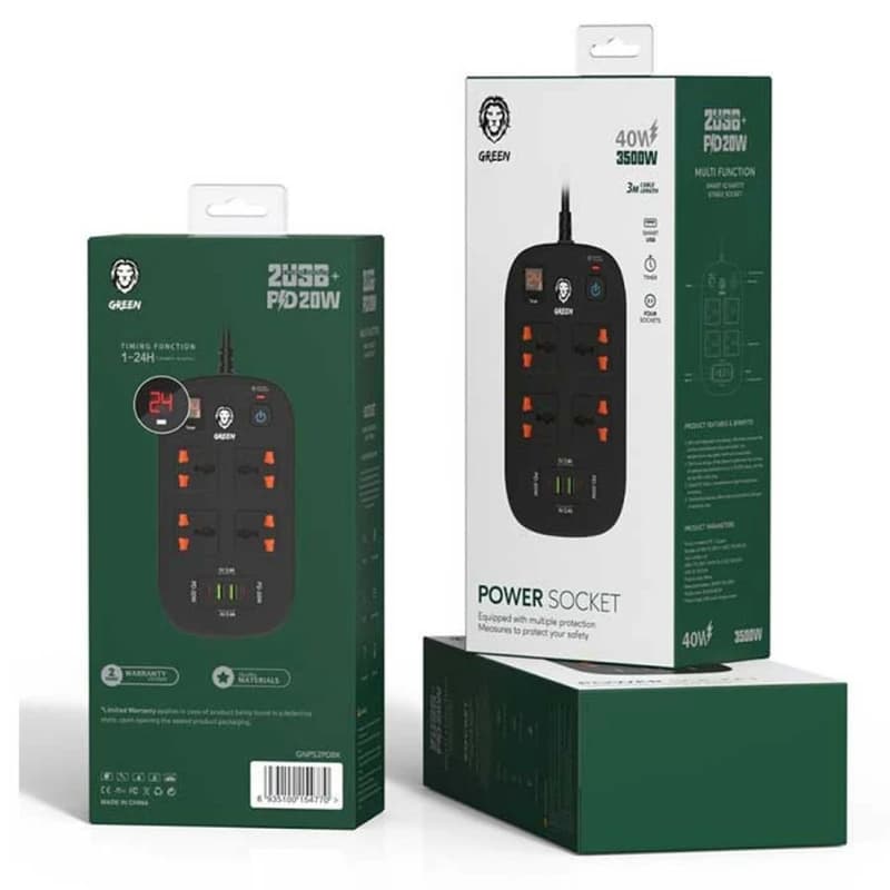 چندراهی برق گرین لاین مدل POWER SOCKET 3M — تصویر ۳
