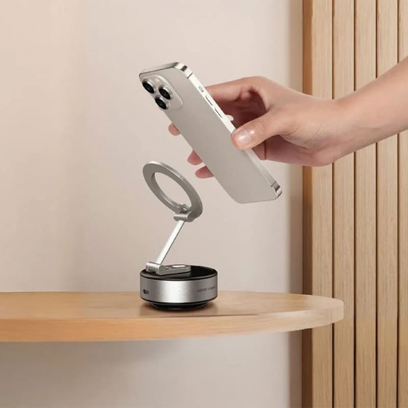 هولدر مگنتی موبایل وکیوم مکشی مگ سیف گرین لیون مدل MagSafe — تصویر ۴