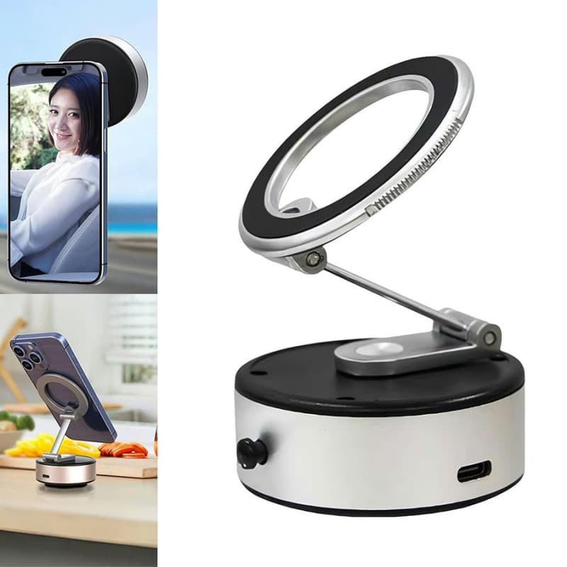 هولدر مگنتی موبایل وکیوم مکشی مگ سیف گرین لیون مدل MagSafe — تصویر ۶