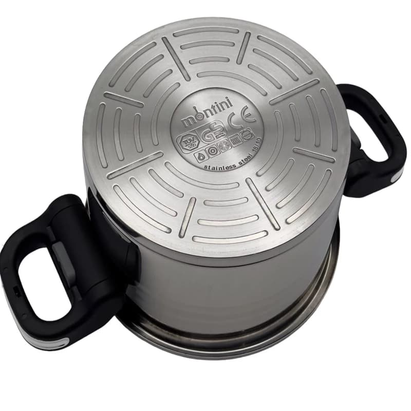 زودپز سرکلیپسی 7 لیتری مونتینی ایتالیا مدل KENZO-700 — تصویر ۲