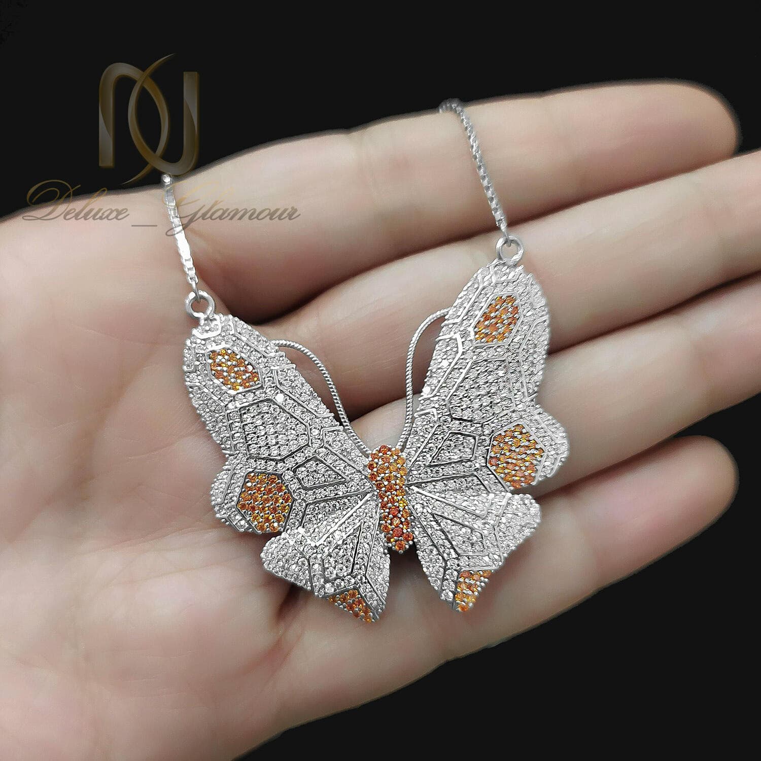 گردنبند پروانه نقره اصل زنانه شیک nw-n834 — تصویر ۴