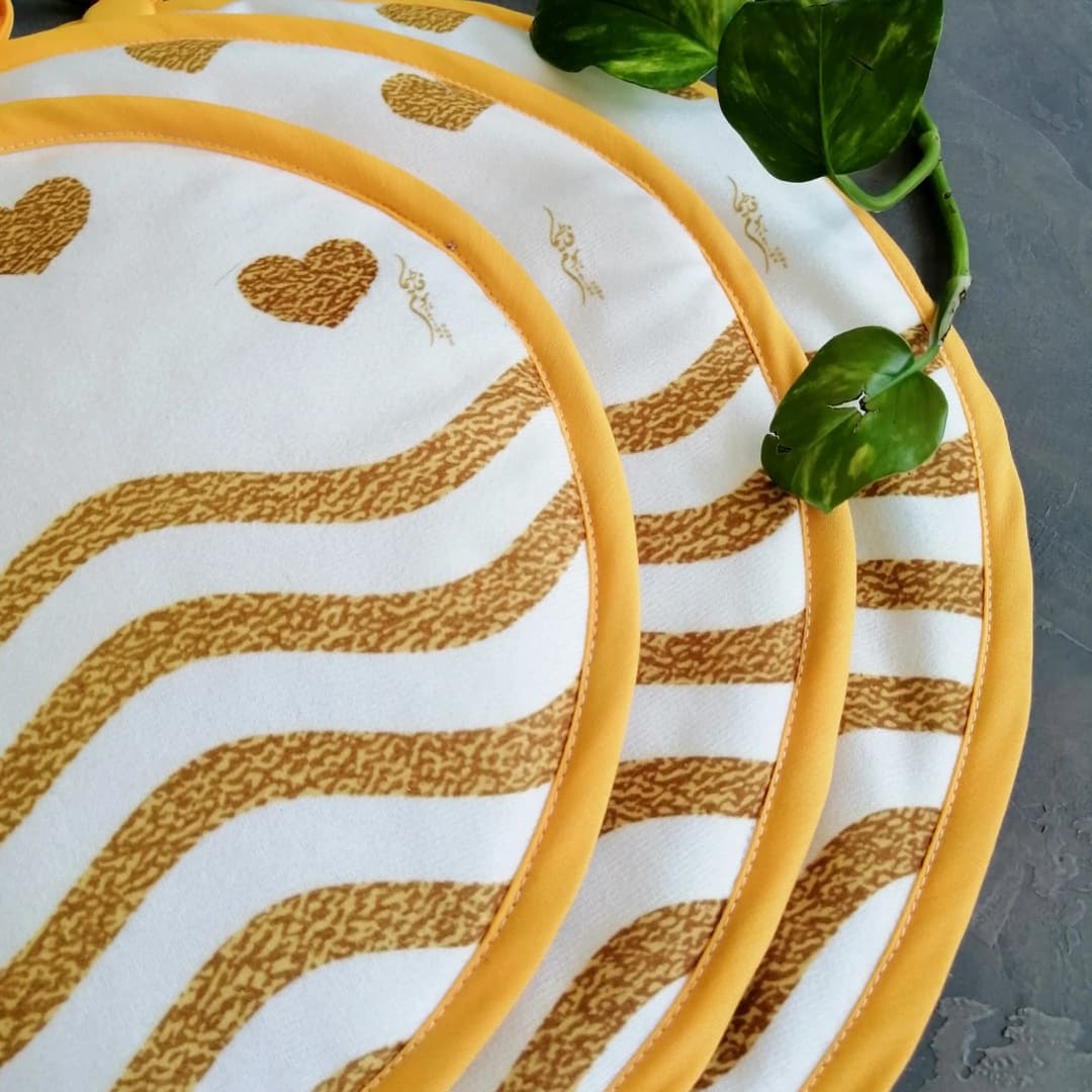 ست 3تایی دمکنی مخمل آیسان- طرح 5 — تصویر ۲