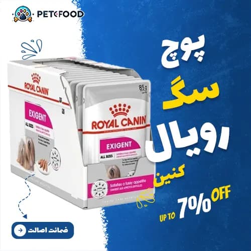 پوچ سگ بد غذا (Exigent) رویال کنین 85 گرم