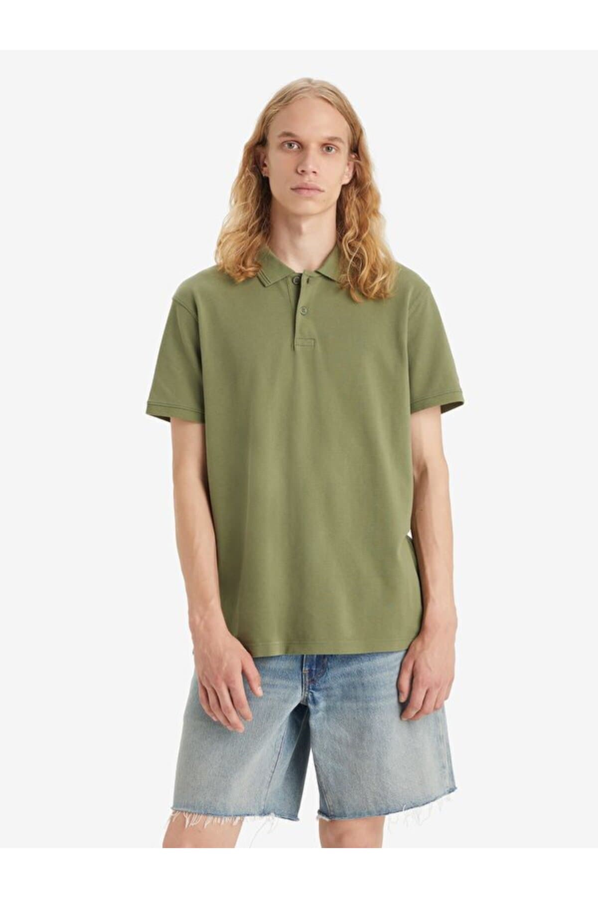 پولوشرت لیوایز مردانه 100% پنبه خاکی بیسیک راسته Regular/رگولار Regular/رگولار Daily/روزانه | Levi’s A9451-0002 TR