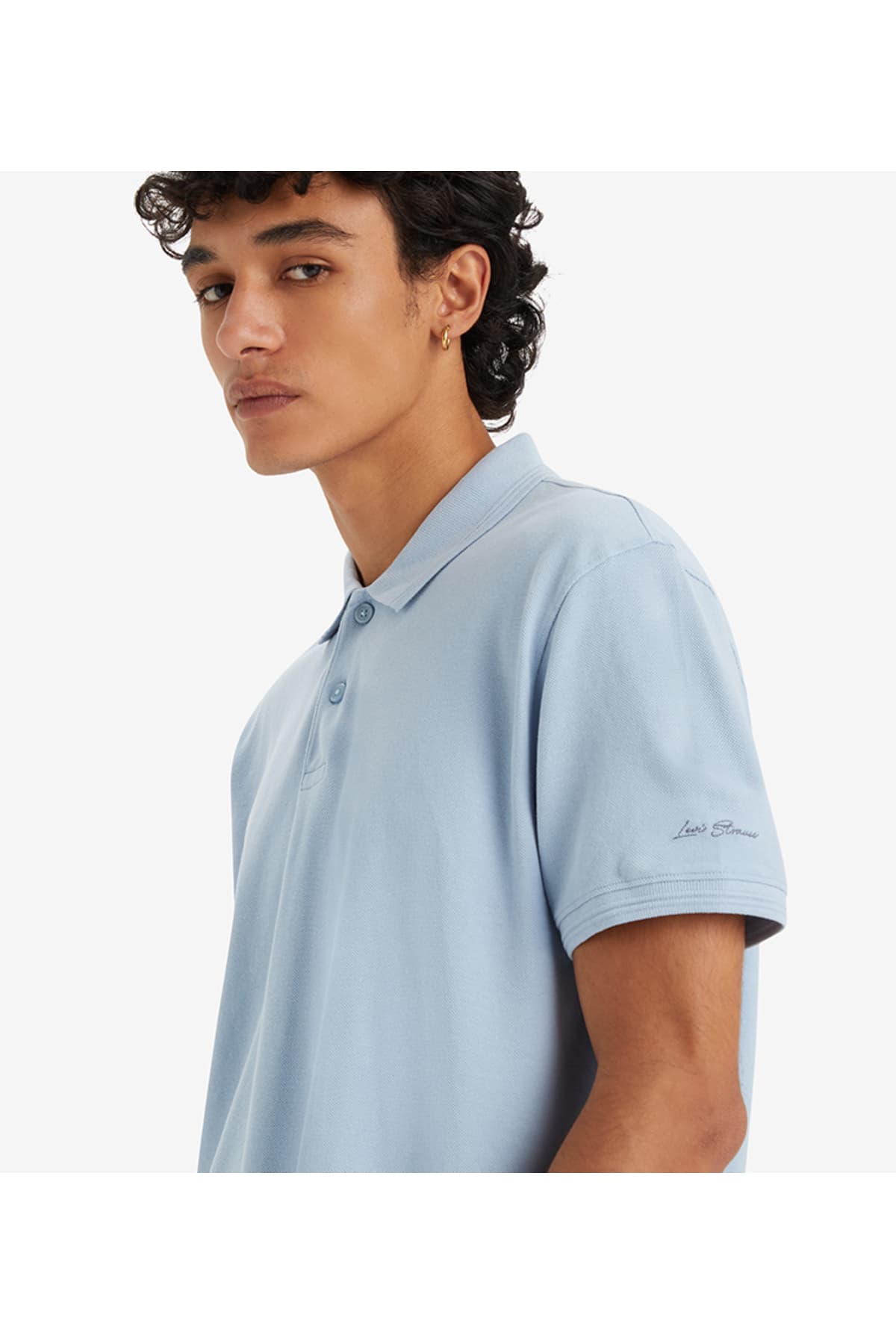 پولوشرت لیوایز مردانه پاموک آبی راسته Regular/رگولار Straight/استریج کژوال/روزمره | Levi’s A724900 — تصویر ۲
