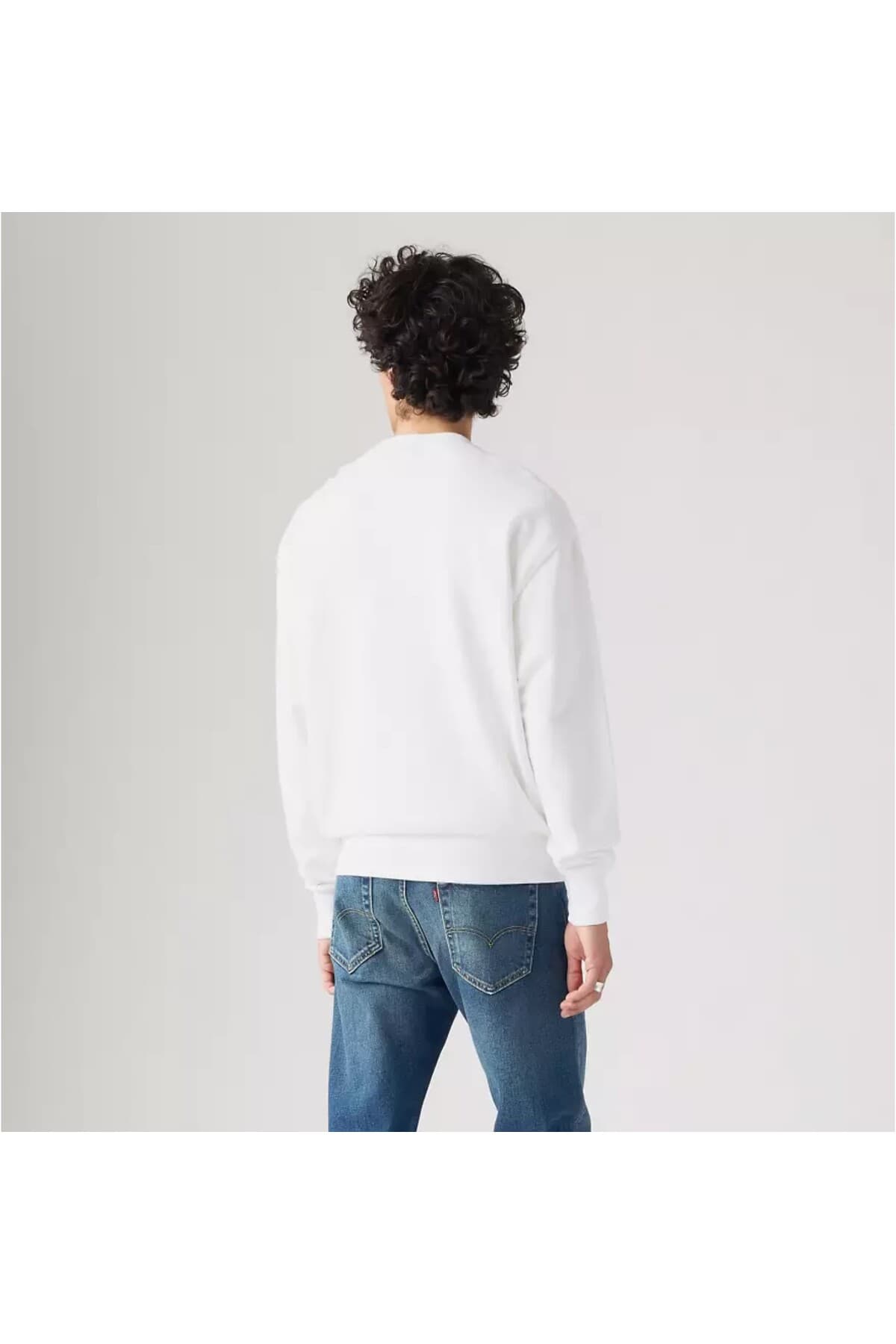 سویشرت لیوایز مردانه 100% پنبه سفید کژوال / روزمره راسته Relaxed/ریلکس بیسیک Daily/روزانه | Levi’s TYCAB70CD24BDA5809BC33F00 TR — تصویر ۵