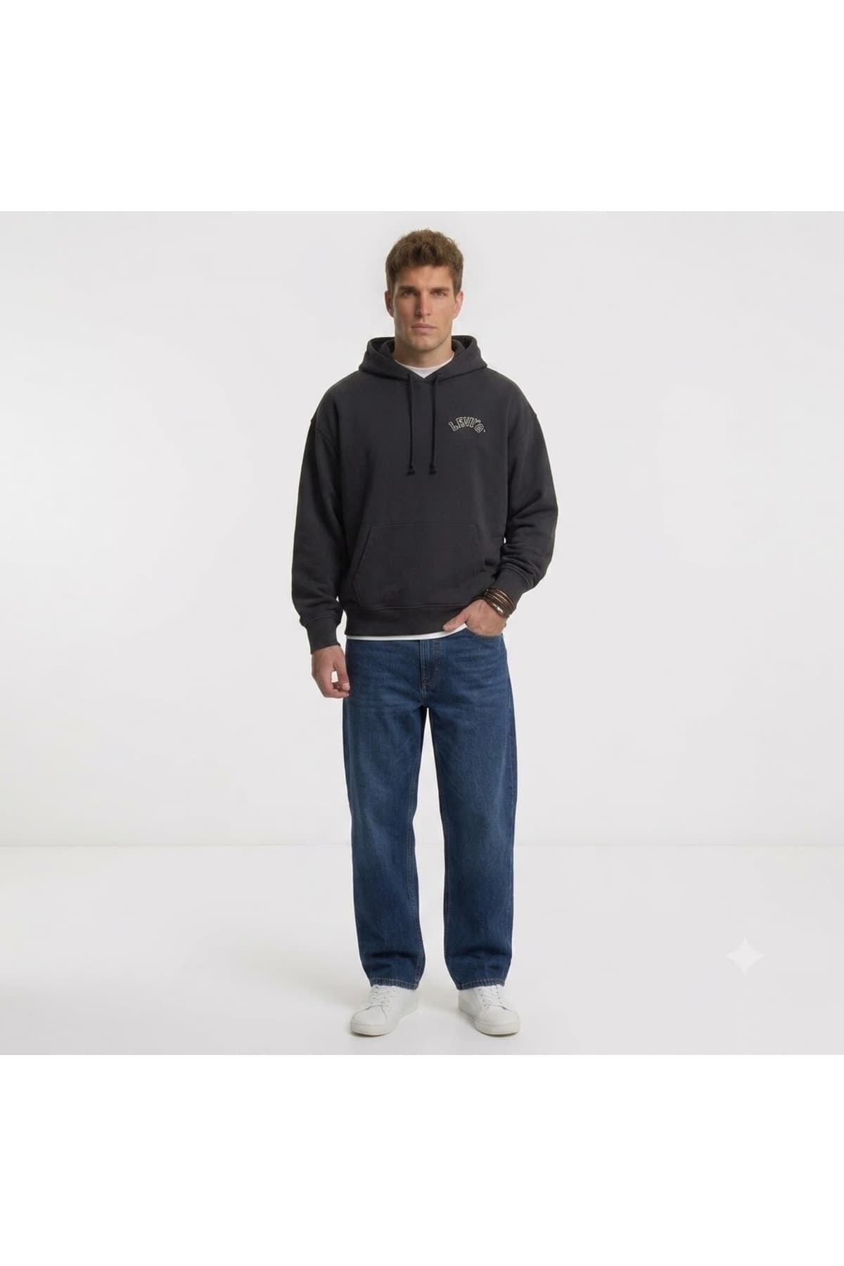 سویشرت لیوایز مردانه 100% پنبه مشکی اسپرت راسته Relaxed/ریلکس Relaxed/ریلکس اسپرت | Levi’s 7234272 TR