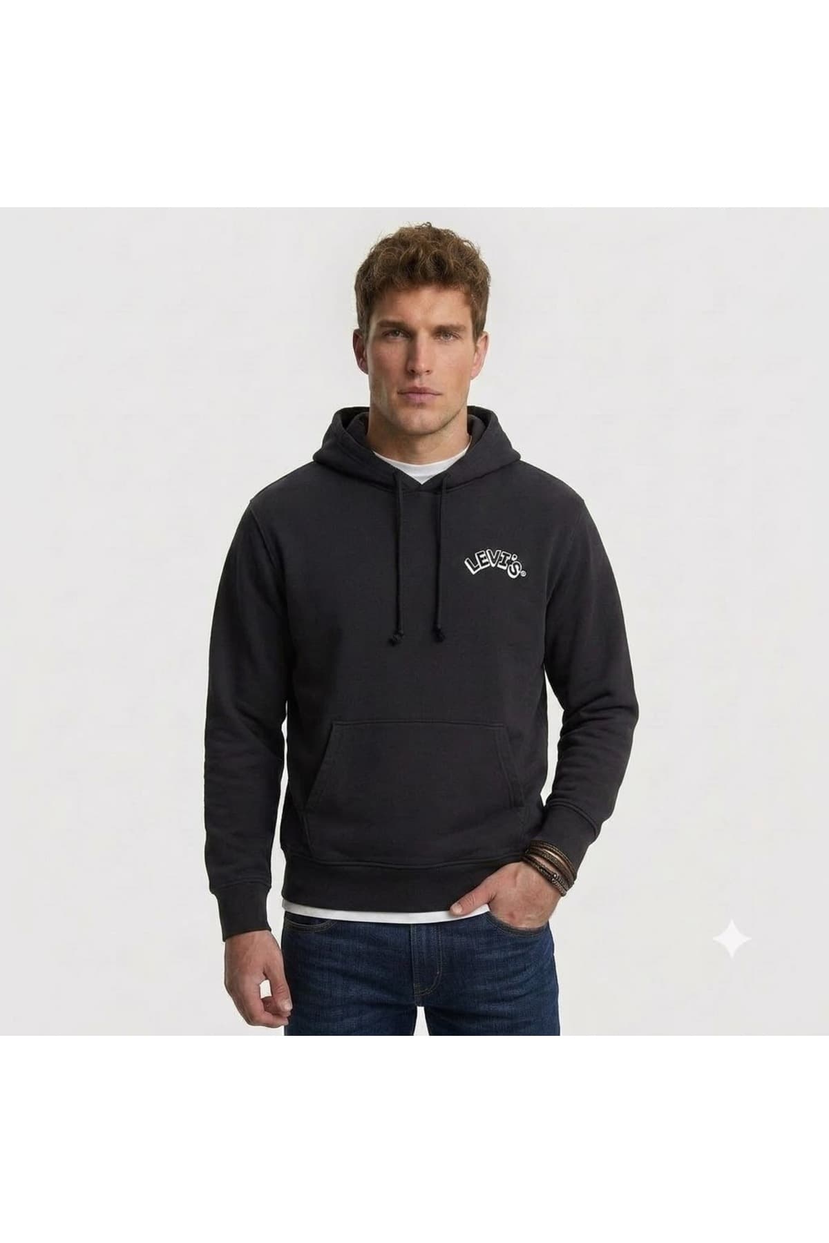 سویشرت لیوایز مردانه 100% پنبه مشکی اسپرت راسته Relaxed/ریلکس Relaxed/ریلکس اسپرت | Levi’s 7234272 TR — تصویر ۲