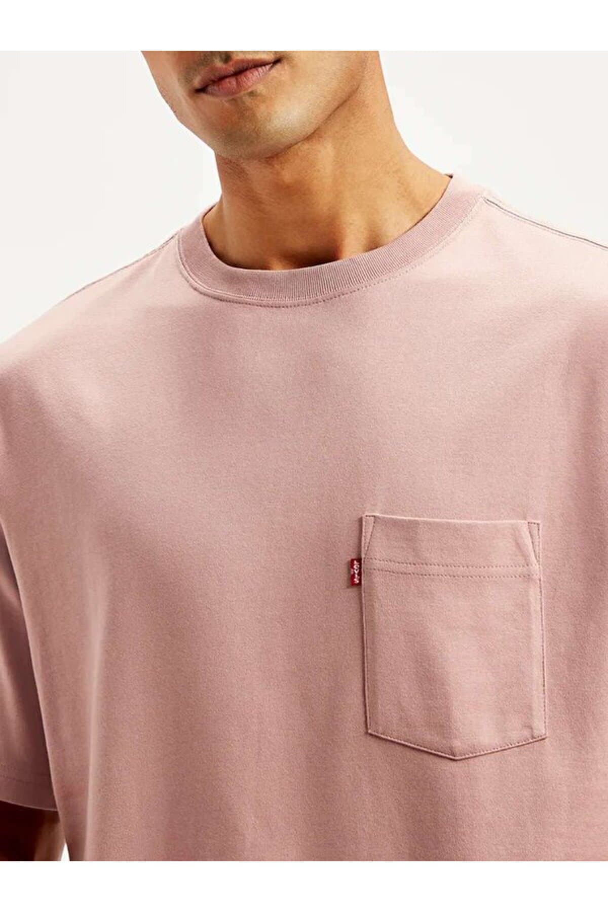 تی شرت لیوایز مردانه پاموک آبی راسته Regular/رگولار Relaxed/ریلکس کژوال/روزمره | Levi’s A539000170 PK — تصویر ۴