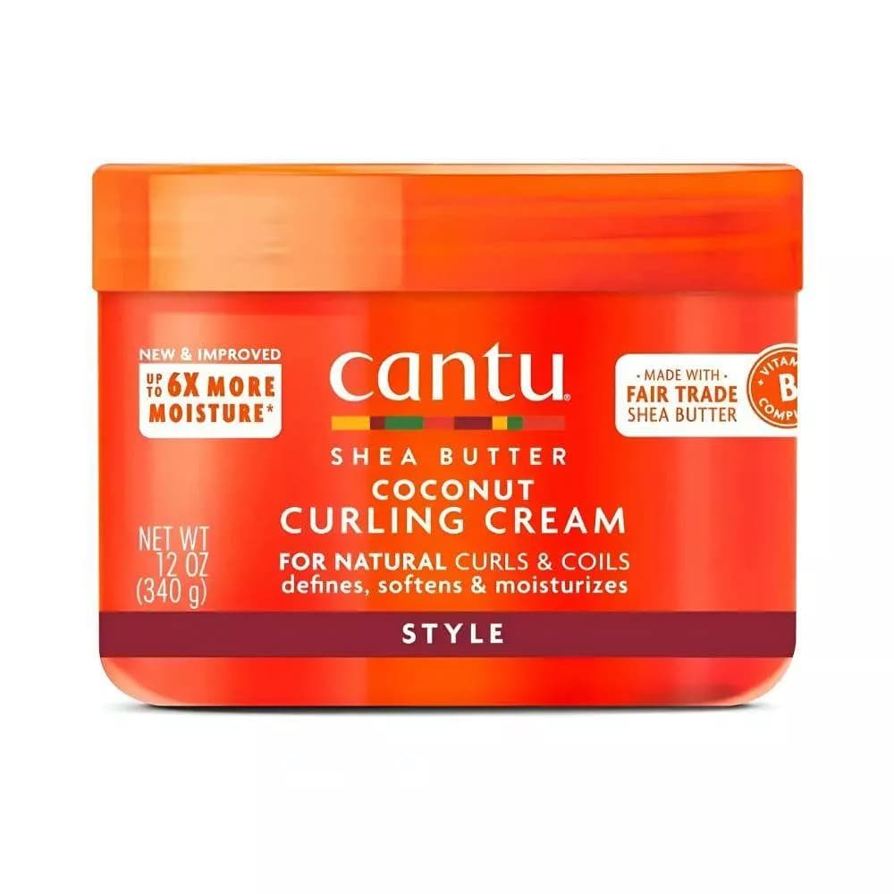 کرم مو مناسب موی فر کنتو Cantu مدل Curling حاوی کره شی و روغن نارگیل حجم 340 گرم