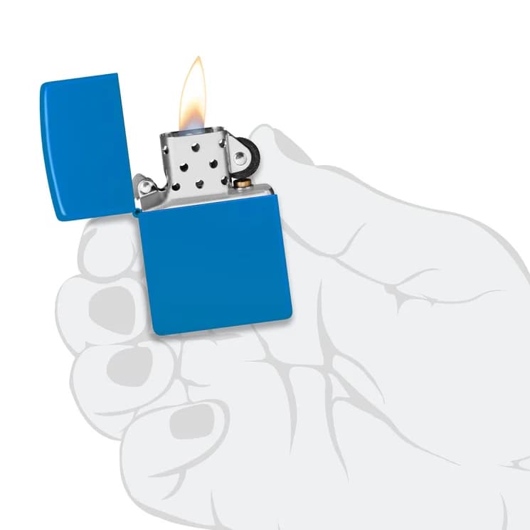 فندک زیپو اصل 48628 Zippo Sky Blue Matte — تصویر ۳