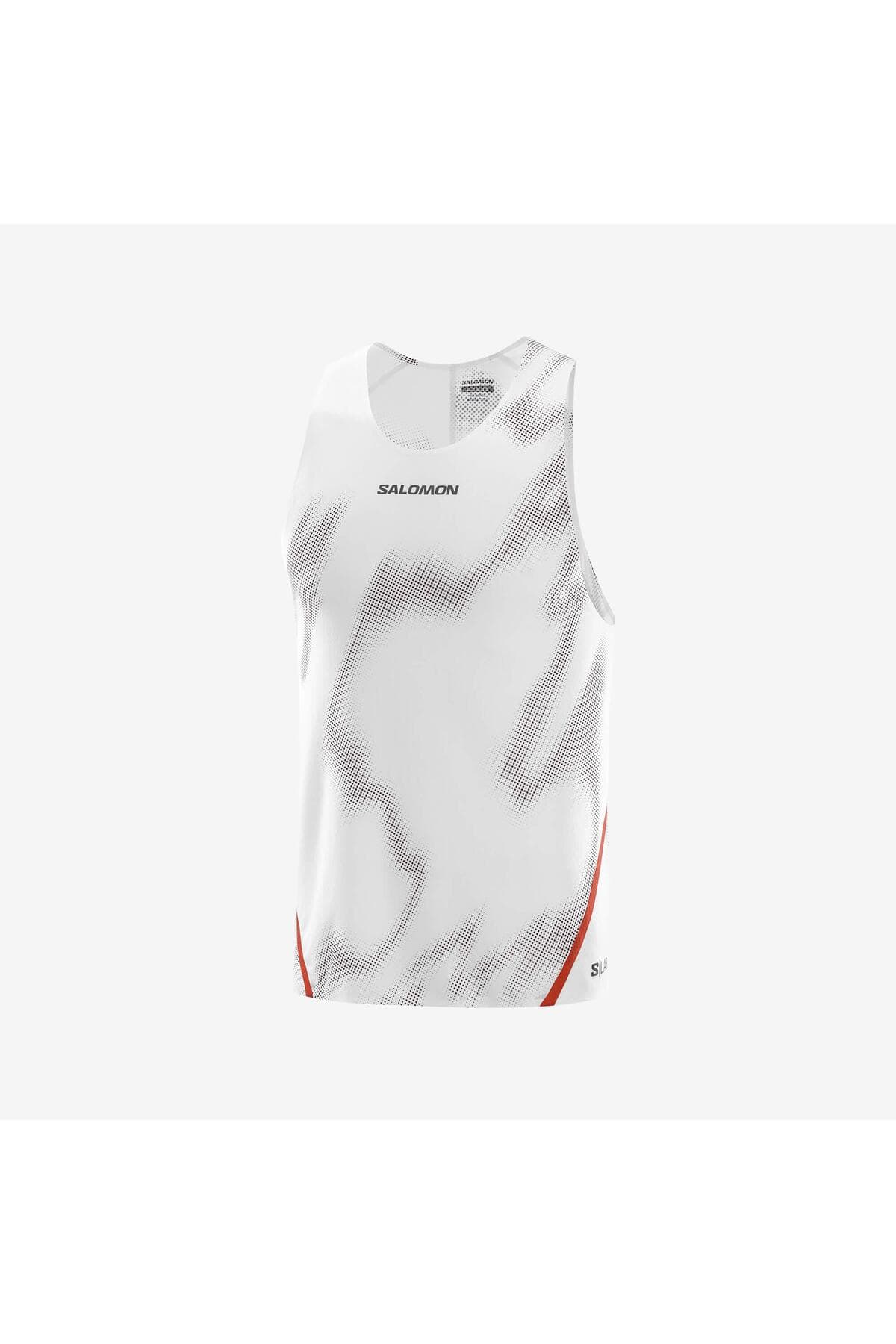 تی شرت ورزشی سالومون مردانه پلی استر سفید راسته Slim/اسلیم فیت اسپرت | Salomon LC2693900 TN