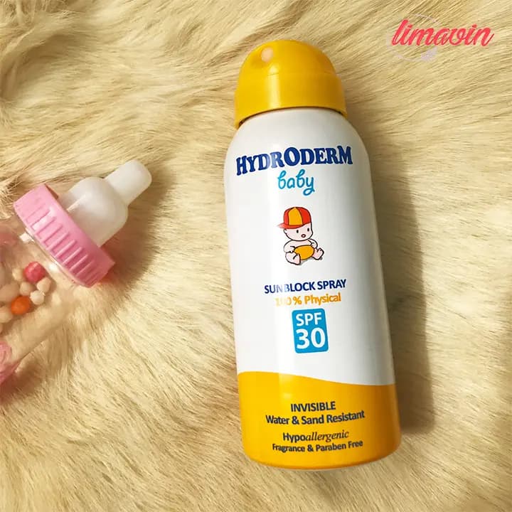 اسپری ضدآفتاب کودک هیدرودرم مدل SPF30 حجم 100 میلی لیتر — تصویر ۳