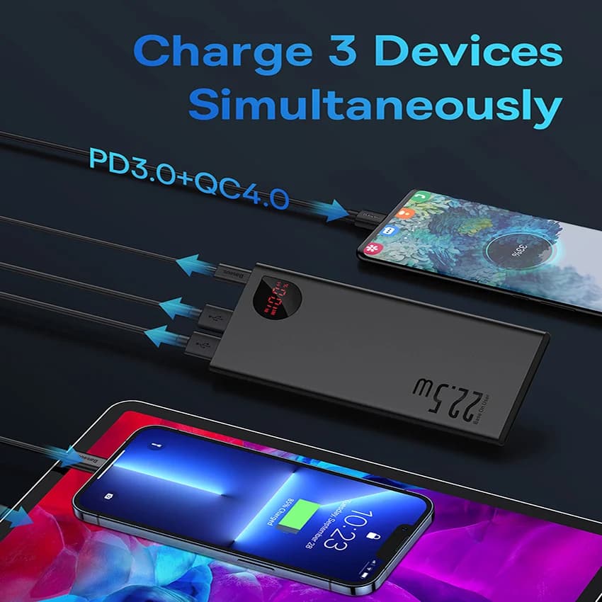 پاوربانک باسئوس مدل PPADM10S Quick ظرفیت 10000میلی آمپر ساعت — تصویر ۱۱
