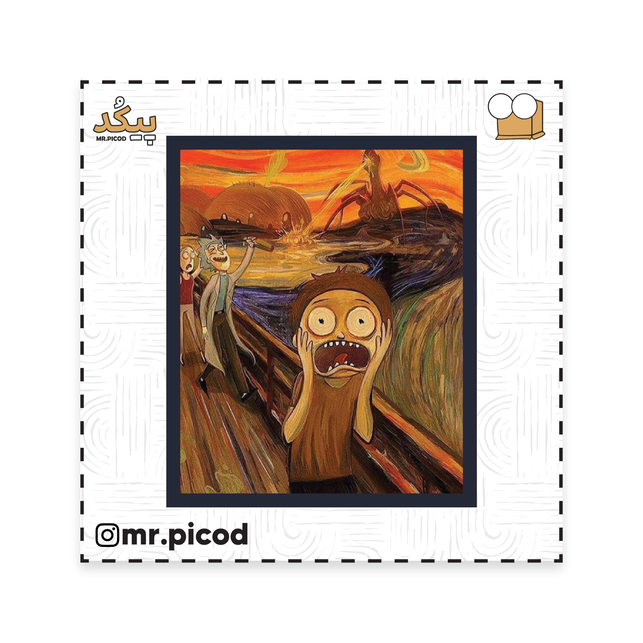 استیکر مستر پیکد طرح Rick and Morty کد PCD-ST1019