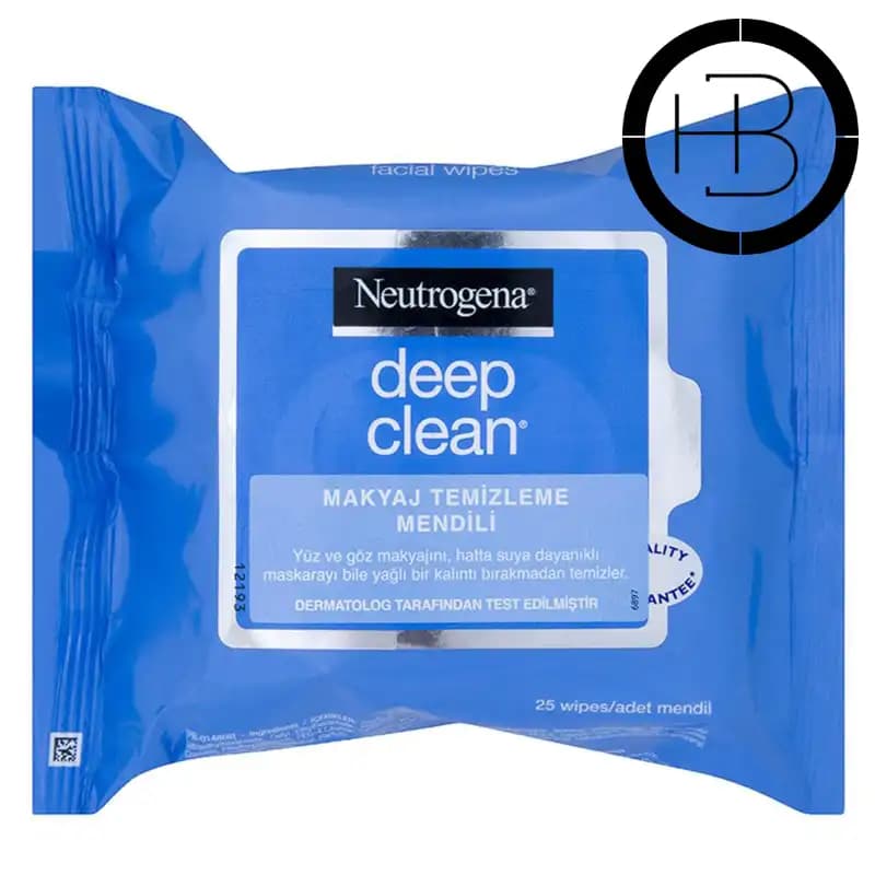 دستمال مرطوب نوتروژینا مدل Deep Clean بسته ۲۵ عددی