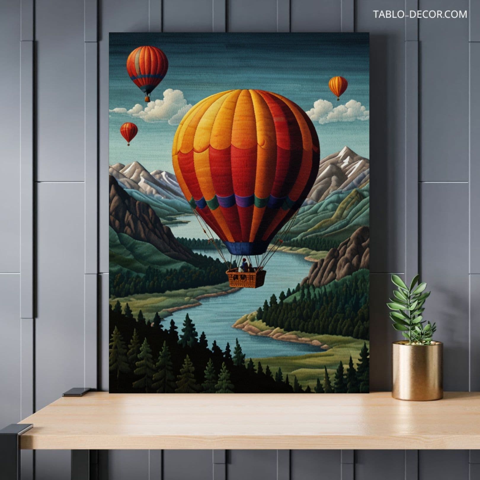 تابلو بالن در آسمان Balloons in the sky