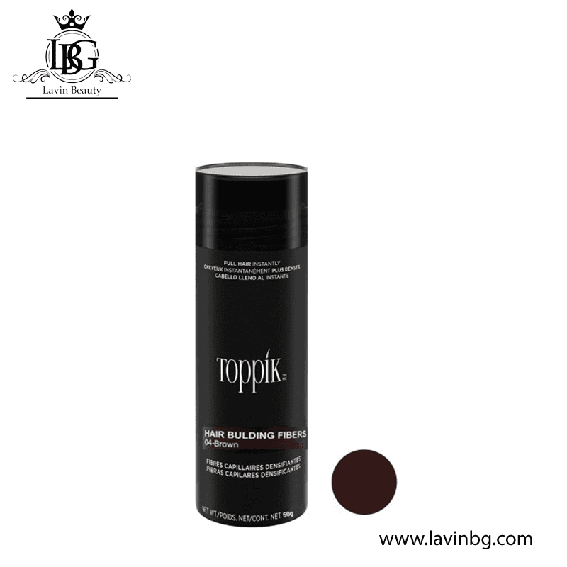پودر پرپشت کننده مو تاپیک شماره 4 (Brown) بسته 50 گرمی – TOPPIK