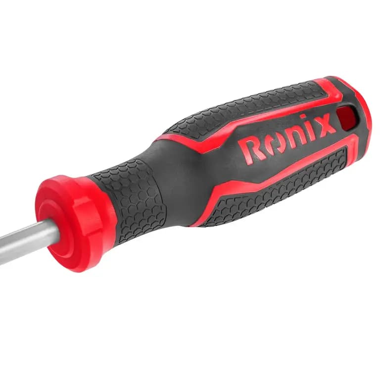 پیچ گوشتی تکی دسته TPR دو رنگ 150×8 چهارسو RH-2890 رونیکس — تصویر ۴