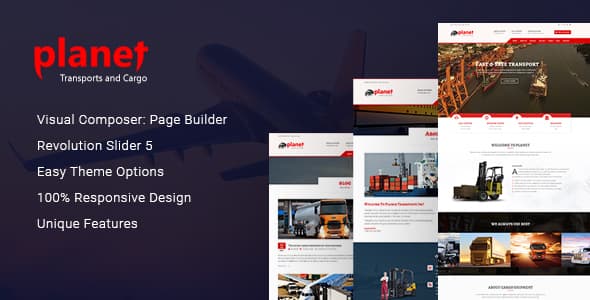 قالب Planet – Logistics, Cargo, Transport & Shipping Company WordPress Theme