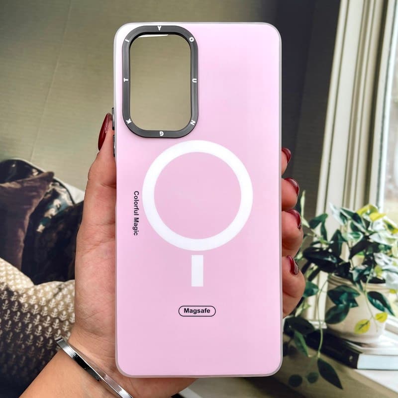 قاب گوشی Redmi Note 10 Pro 4G / Redmi Note 10 Pro Max شیائومی younmin دو تکه طرح MagSafe صورتی کد 181794