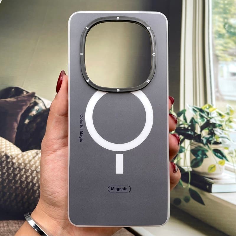 قاب گوشی Redmi Note 14 Pro 5G / Redmi Note 14 Pro Plus 5G / Poco X7 5G شیائومی younmin دو تکه طرح MagSafe تیتانیوم کد 553854