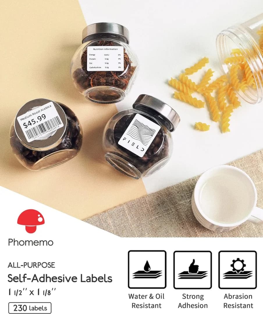 رول پرینتر لیبل زن حرارتی Phomemo (40×30 میلی‌متر)-ارسال به سراسر ایران — تصویر ۴