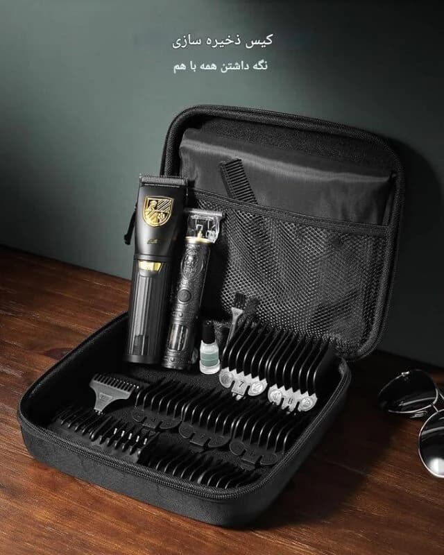 ماشین اصلاح حرفهای Glaker مدل 1019+6026 | موتور قدرتمند، تیغههای استیل، طراحی ارگونومیک-ارسال به سراسر ایران — تصویر ۴