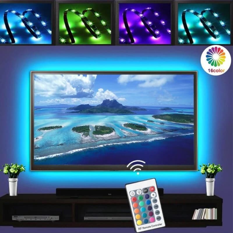 پک کامل ریسه RGB مدل 3M با کنترل از راه دور و 16 رنگ قابل تنظیم-ارسال به سراسر ایران — تصویر ۵