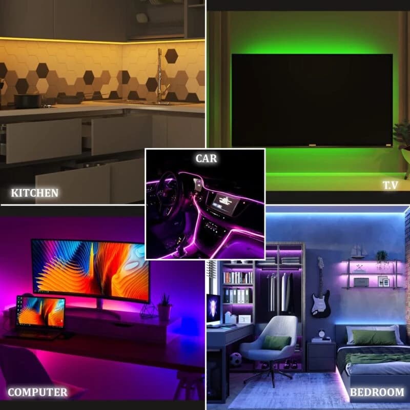 پک کامل ریسه RGB مدل 3M با کنترل از راه دور و 16 رنگ قابل تنظیم-ارسال به سراسر ایران — تصویر ۳