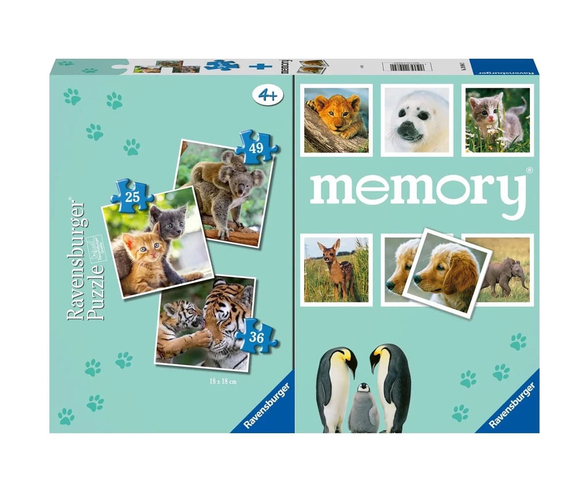 بازی دسته جمعی رونزبرگر طرح Memory N Puzzle Animals كد 20984