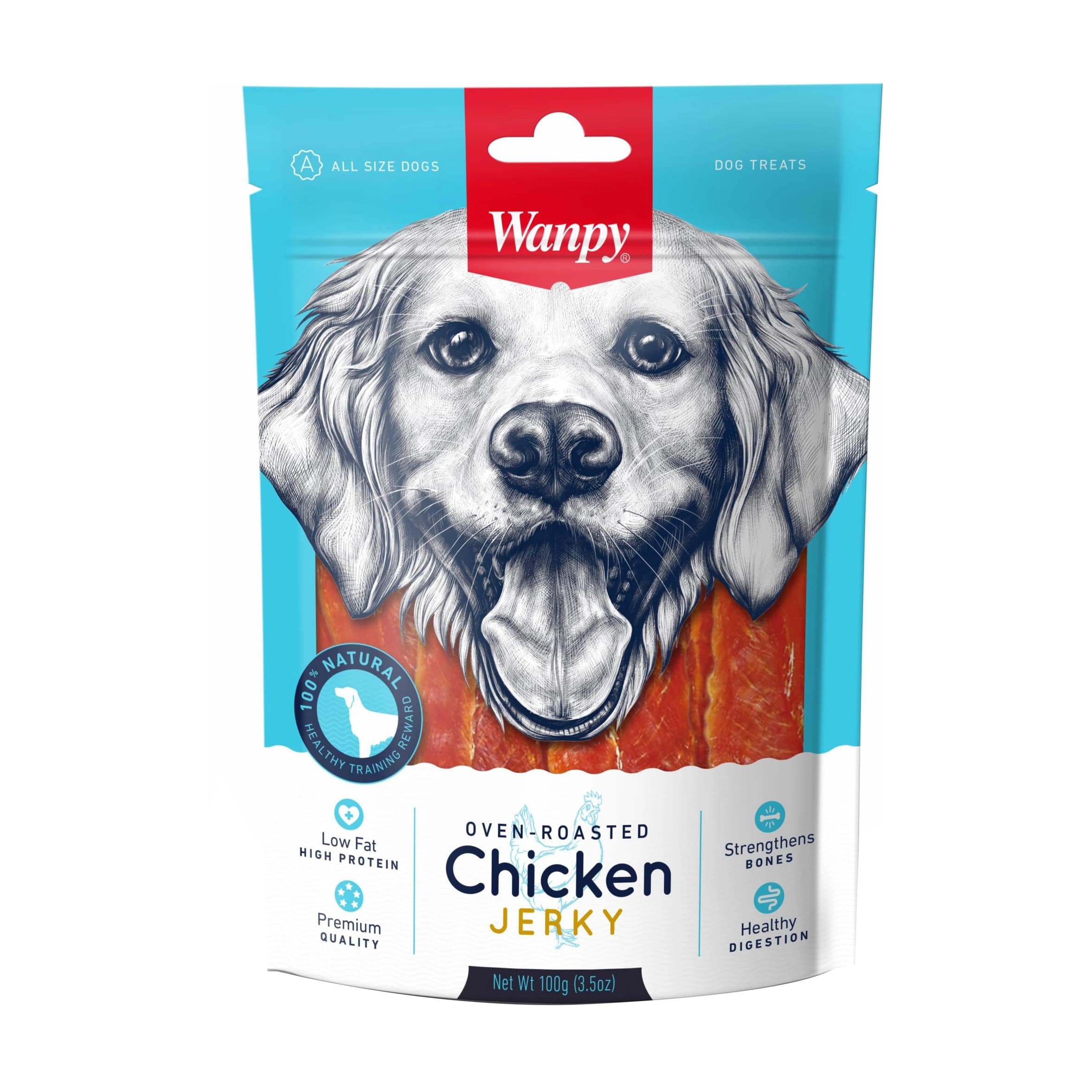تشویقی سگ ونپی مرغ Wanpy Jerky وزن 100 گرم