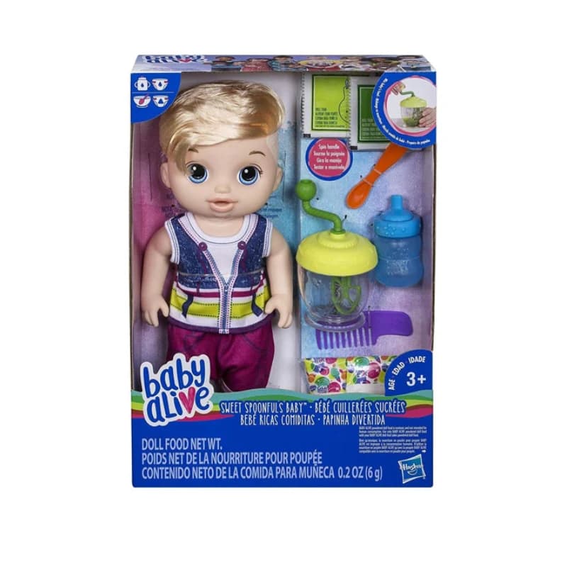 عروسک baby alive مدل Sweet Spoonfuls Baby Boy با میکسر کد E0635 — تصویر ۳