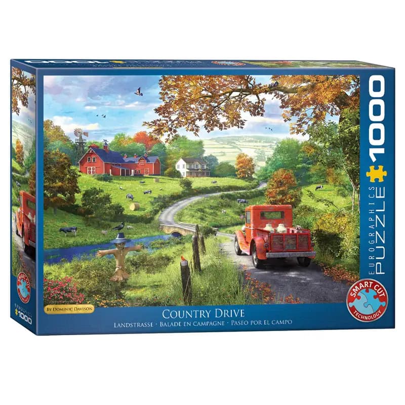 پازل 1000 تکه یوروگرافیک طرح The Country Drive کد 6000-0968