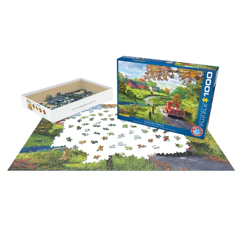 پازل 1000 تکه یوروگرافیک طرح The Country Drive کد 6000-0968 — تصویر ۲