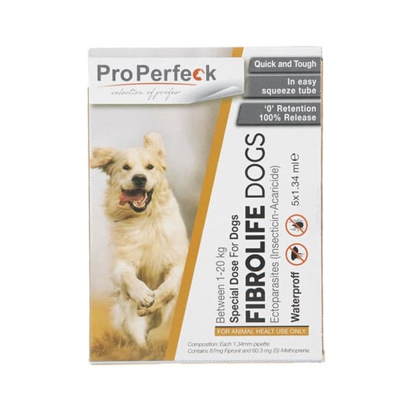 قطره ضد کک و کنه سگ 5 عددی پروپرفک Pro Perfeck