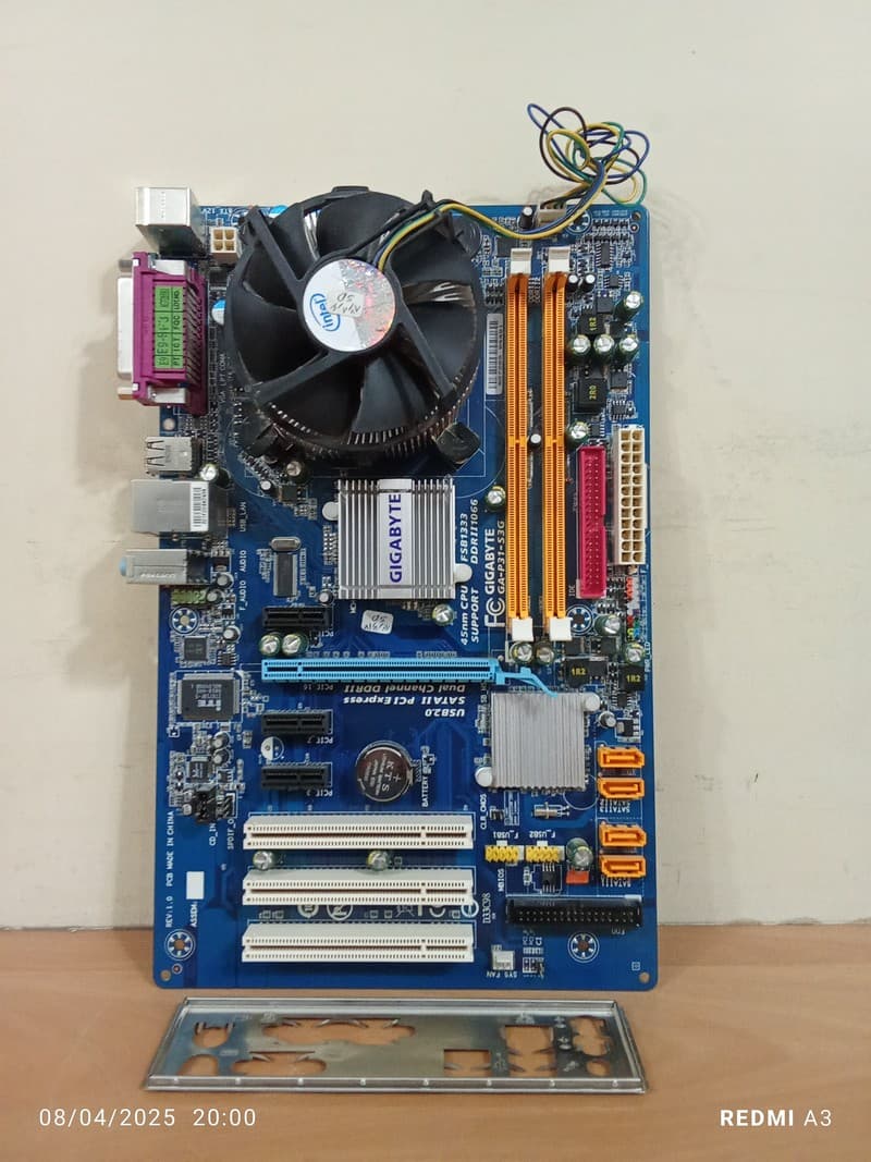 باندل مادربرد گیگابایت مدلGA-P31-S3G،استوک(DDR2)